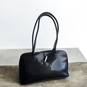 Longchamp Le Roseau Leather Handbag Purse Essential Tote